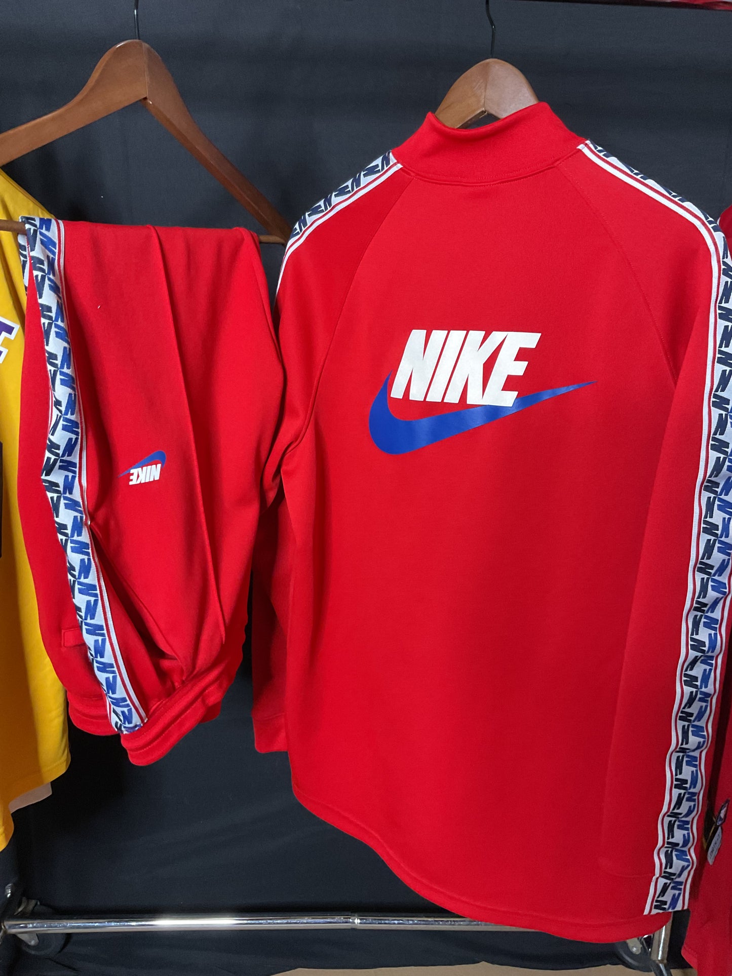 Red Nike sportswear set